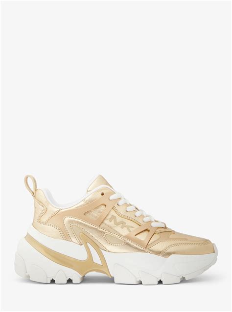 Nick Metallic Leather Trainer 